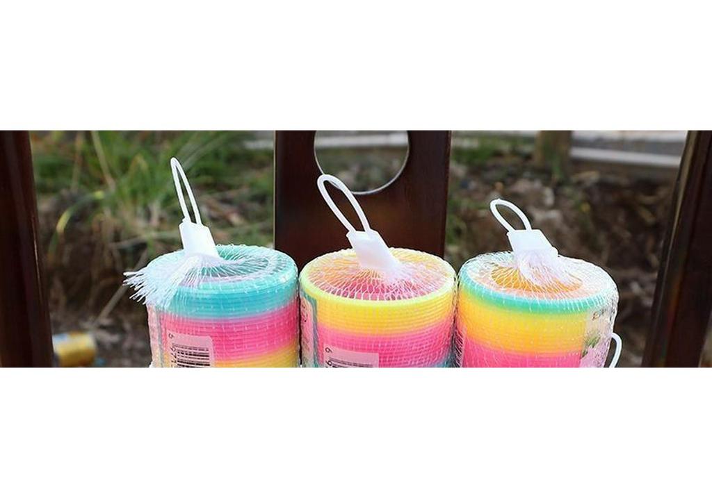10 Medium Rainbow Stacker Slinkies - Kids' Toys for Parties, Prizes & Stress Relief