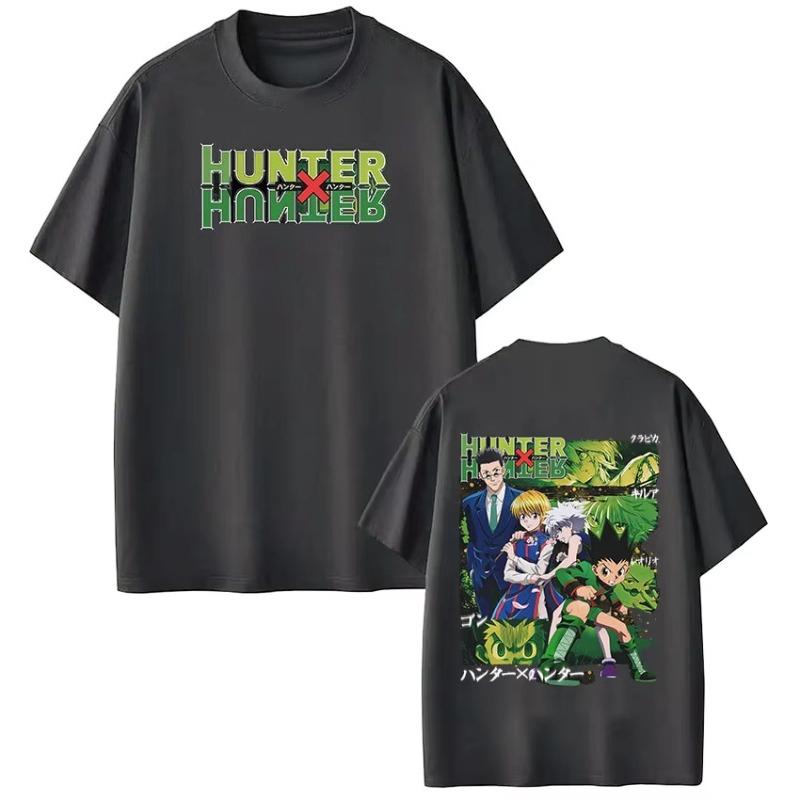 

Anime Hunter X Hunter T Shirt GON FREECSS Killua Zoldyck Kurapika Leorio PaladiKnight Tshirt Men Women Cotton Casual Tshirts 4XL