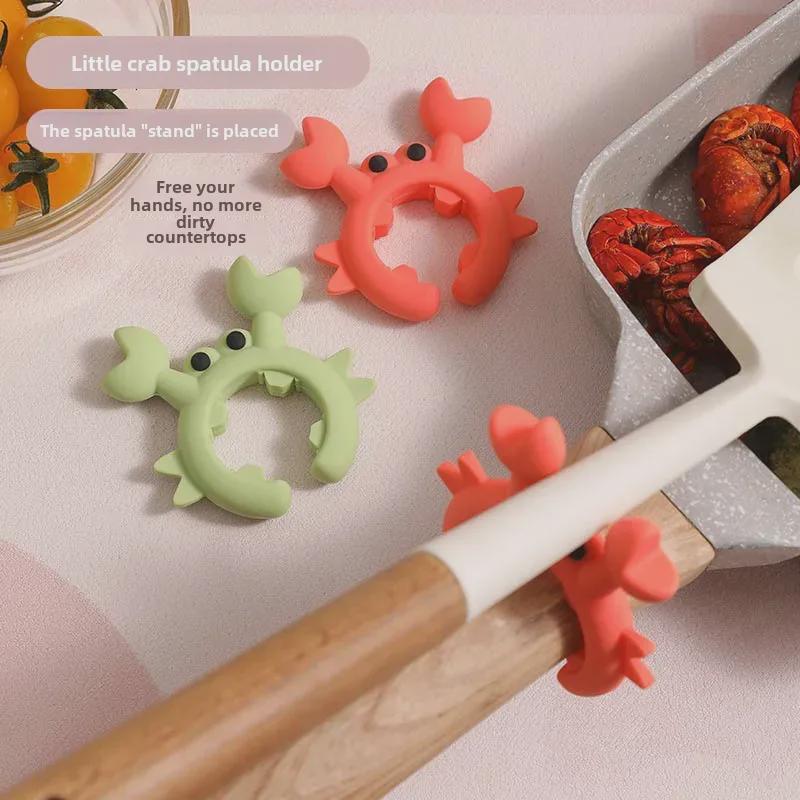 Silikon-Küchenspatel- und Löffelhalter – auslaufsicherer Herd-Regal-Organizer
