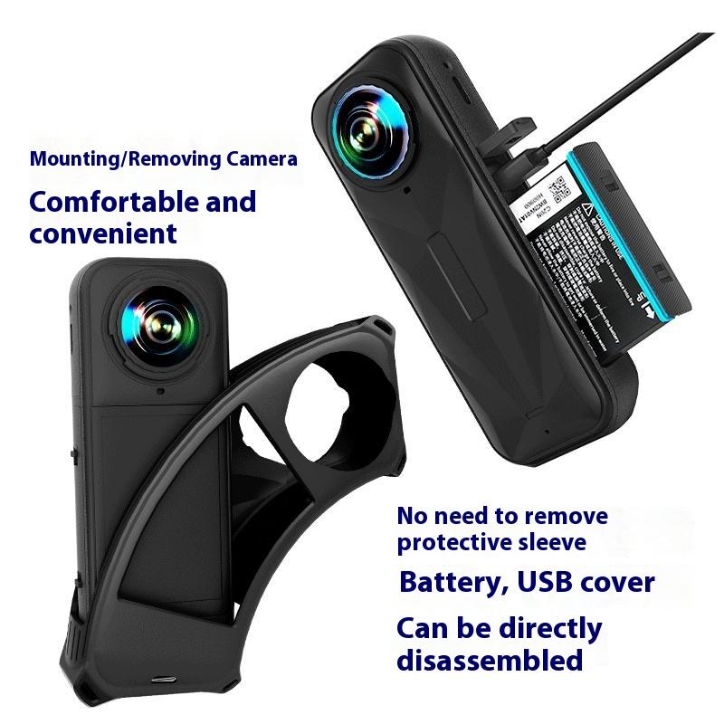 Für Insta360 X5 Panoramakamera Silikon Schutzhülle Stoßfest Kratzfest Staubschutz