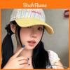 Dopamine Star Stripe Embroidered Baseball Cap For Women With Wide Brim Sunshade
