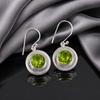 Peridot Gemstone 925 Sterling Silver Handmade Jewelry Drop Earrings 1.40" For Thanksgiving Gift  EE-4-3