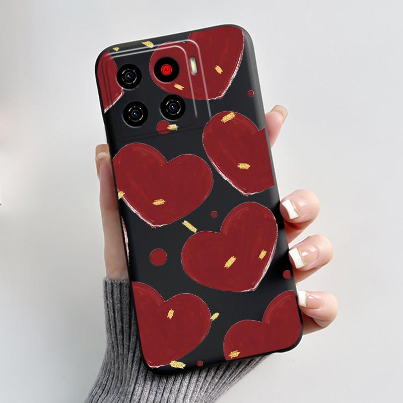 Cute Cartoon Case For ZTE Blade A56 Z2473 Nubia A56 Printing Shell For Blade A56 Pro Protective Cover Soft Silicone Black Casing