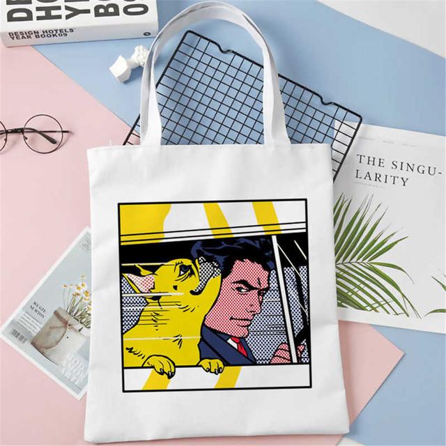 Bulldog francez Frenchies Geantă de cumpărături imprimată pentru femei Geantă de plajă de călătorie Geantă de reciclare Geantă de cumpărături pentru femei Geantă de umăr ecologică pentru femei