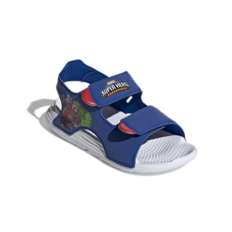 adidas Adventures Swim Sandals Synthetic Leather Slip Resistant Children's Sandals Blue Children Aged 3 7 Years Old FY8938