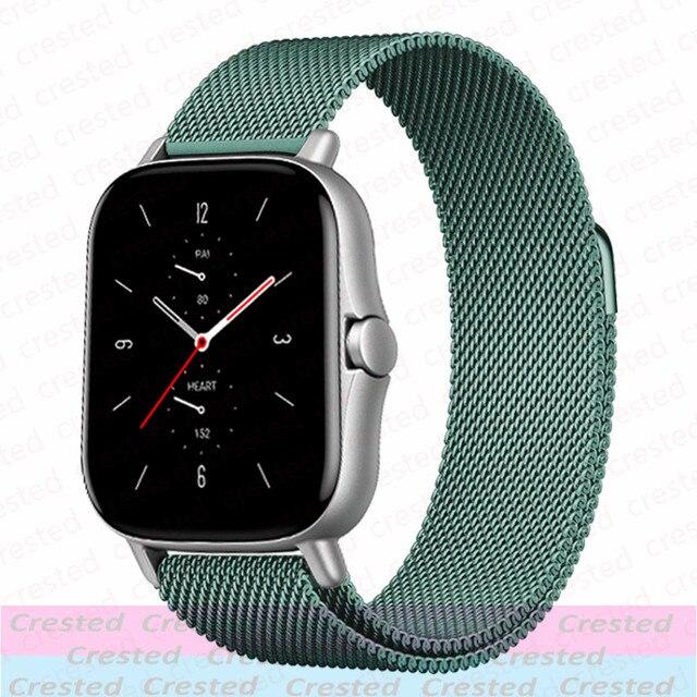 20mm/22mm Magnetic Band For Amazfit GTS/4/2/2e/3/GTS2 Mini/GTR 47mm/GTR2/3/Pro/4 Stratos Metal Watch Bracelet Amazfit Bip Strap