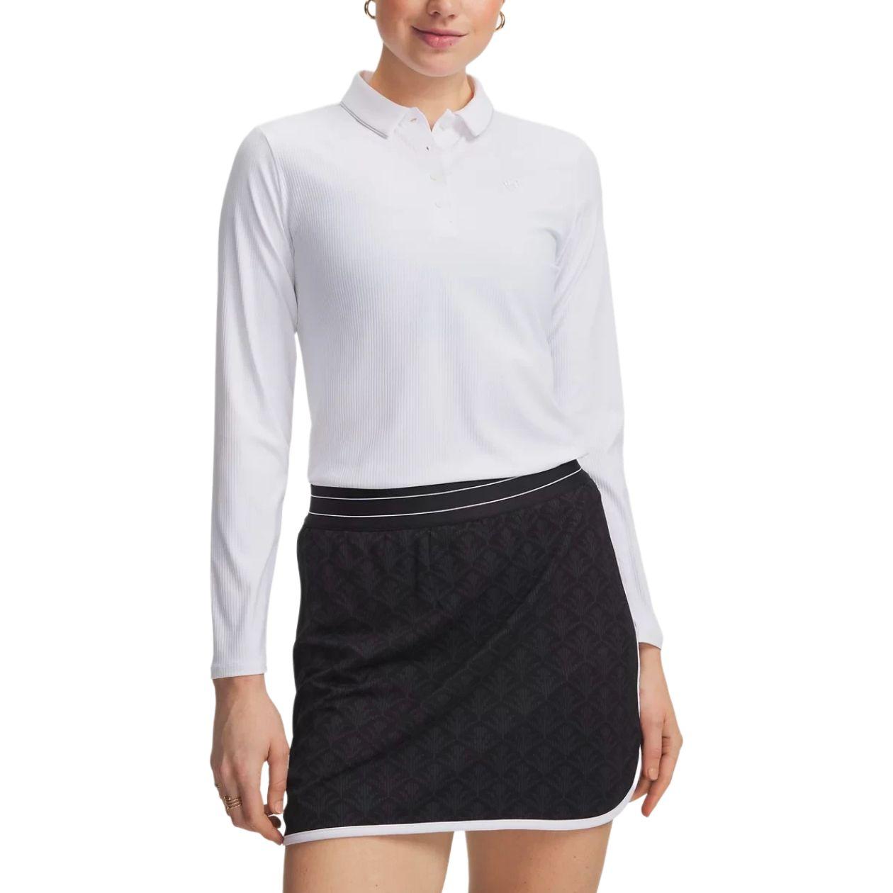 Under Armour Drive Chill Cool Pullover Sun Protection Long Sleeve Golf Shirt Women tops 6009834-100 XS