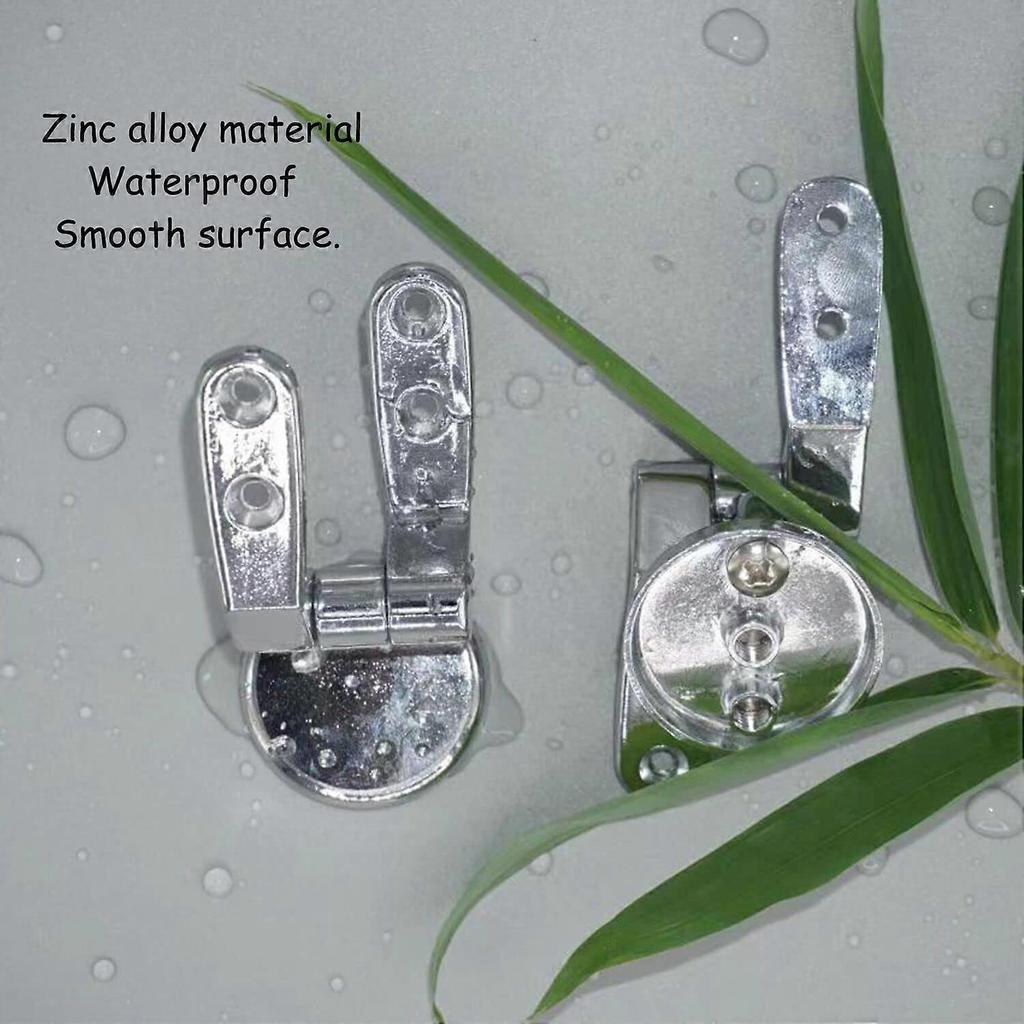 Toilet Seat Fittings, Zinc Alloy Toilet Seat Hinges Replacement for Most Toilet Seats