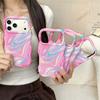 Etsy Explosive Apple 17 Mobile Phone Case Abstract Texture Film Two-in-one Protective Case 14pro Oil Painting Wind Hard Case