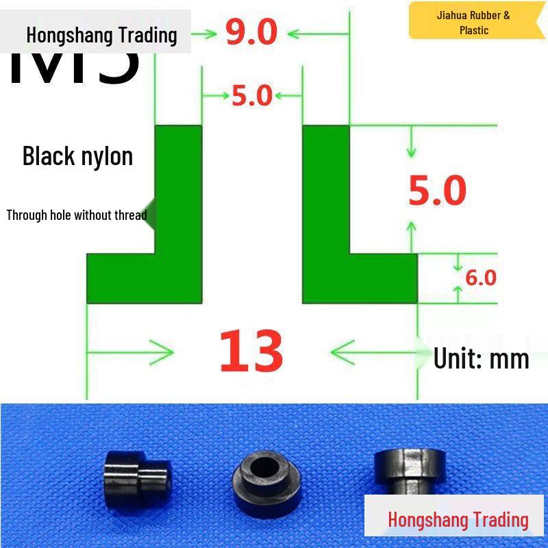 Step T-Shaped Nylon Insulating Bushing Washer, M3-M35 Thread Protection Spacer