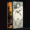 Retro Skull Butterfly Case for Samsung Galaxy Note 20 Ultra 10 Lite 9 8 A53 A52 S23 S22 S21 S20 Plus Silicone Black Phone Cover