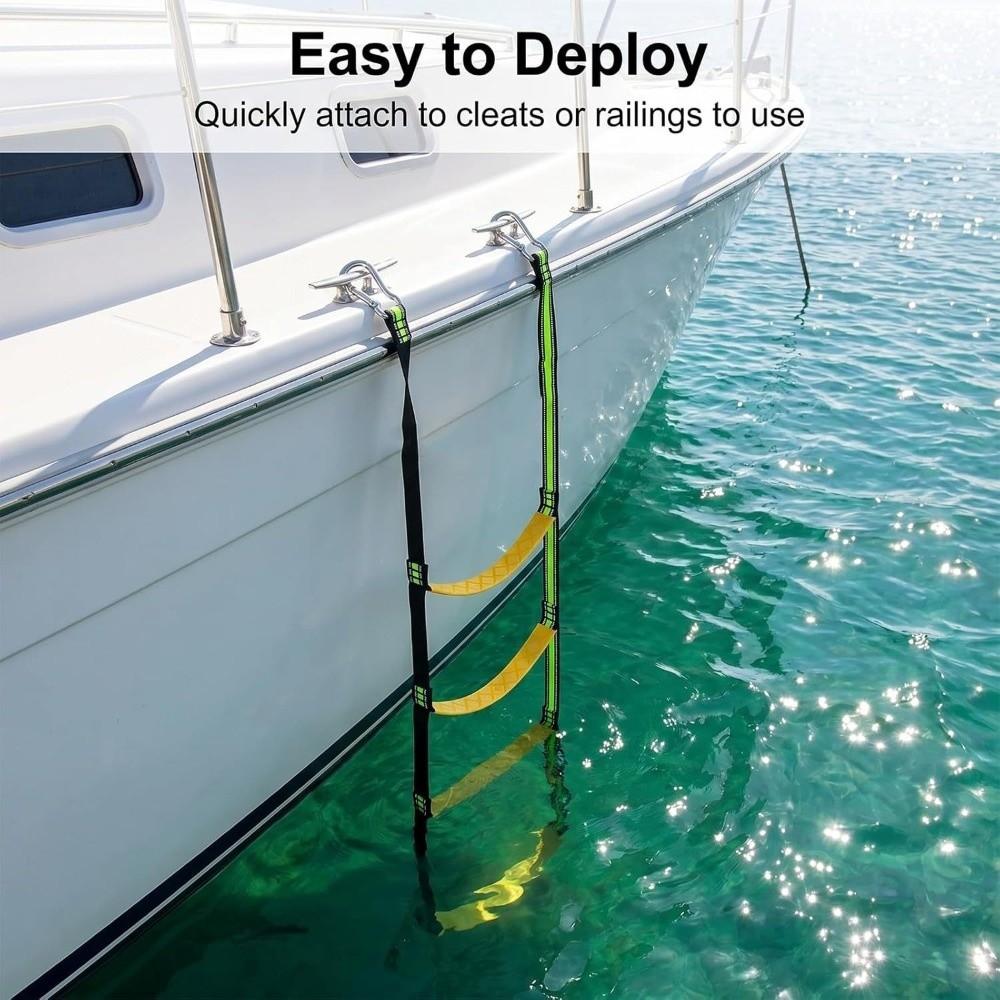 Nylon Boat Rope Ladder 3/4/5 Step Yacht Boat Side Hanging Ladder Boarding Rope Ladder Kayak Use