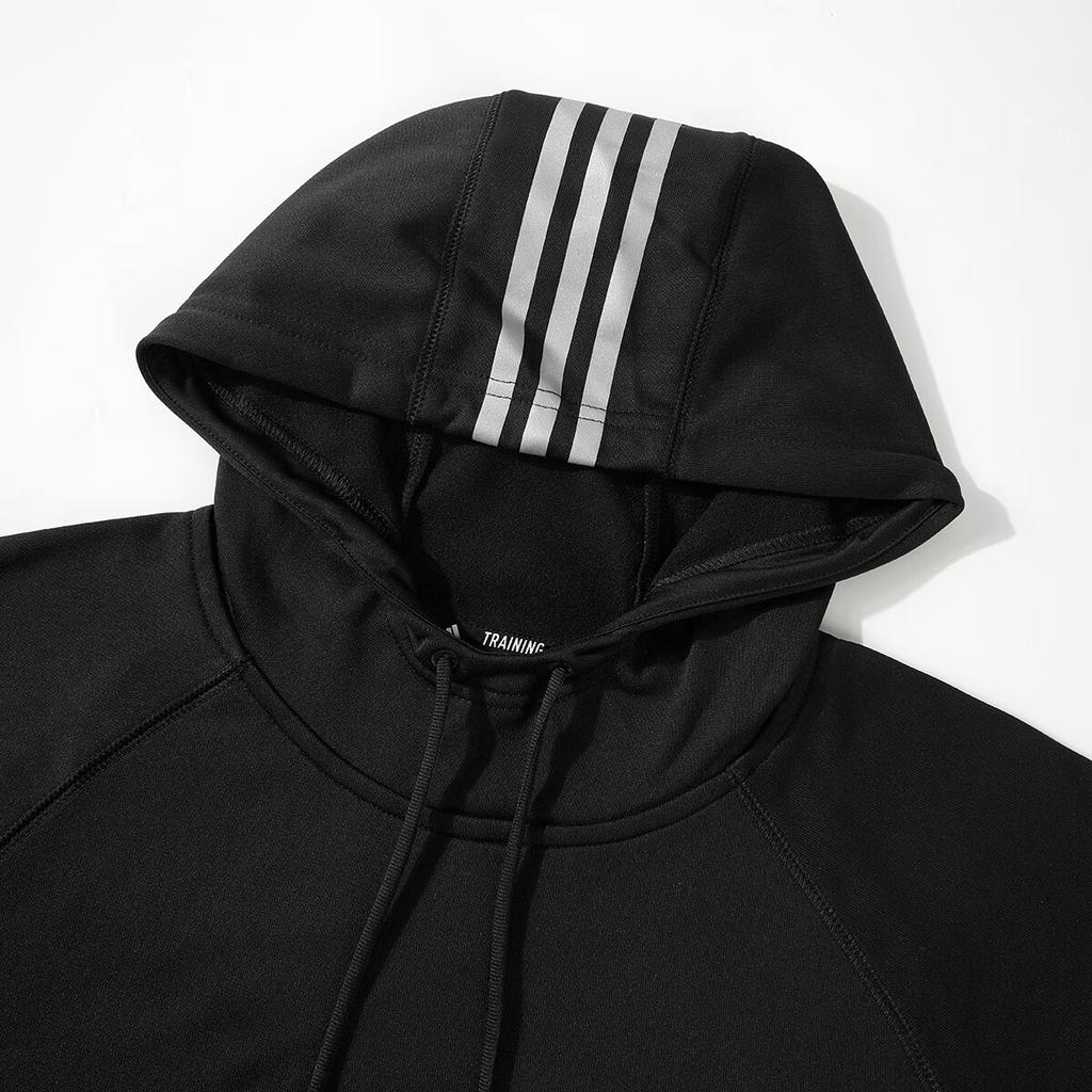 Adidas Logo Breathable Pullover Outdoor Training Long Sleeve Hoodie Men Hoodies Black IM7488