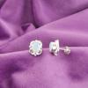 Milky Opal Stone Sterling Silver Daughter Gift Ethnic Stud Post Earrings Jewelry EE-149-7