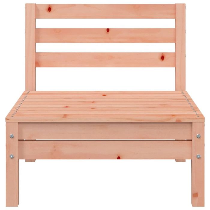 Canapé de jardin - Naturel - Bois massif douglas - 2 personnes - 63,5x63,5x62,5 cm - Droit