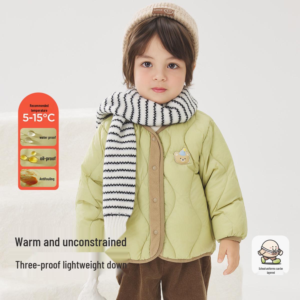 

Willbeilu 2025 Hooded Baby Down Jacket - Cute, Winter-Ready Children s Coat Class A 100 (Height 95-105cm)