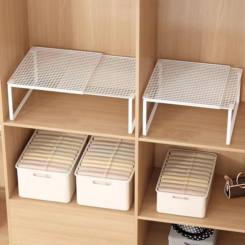 Telescopic Closet Shelf Separator, Expandable Organizer for Wardrobe and Cabinet Storage
