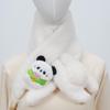 Women’s Cute Korean Faux Rabbit Fur Scarf: Thick, Warm, Plush, Versatile Neck Warmer for Autumn & Winter; Trendy Style for Students & Children.