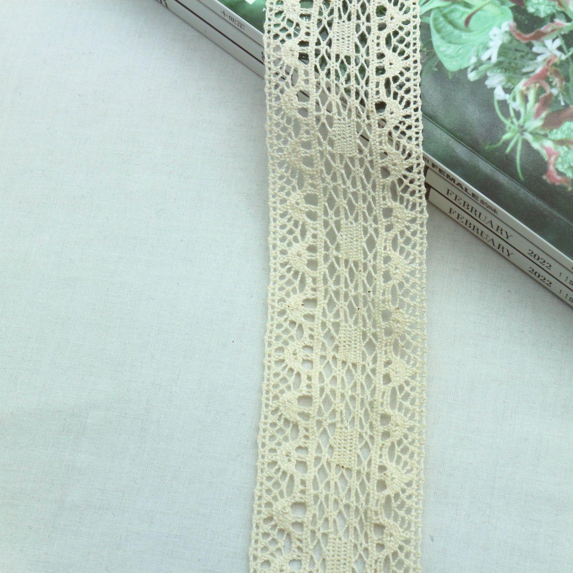 Кружевные аксессуары из хлопковой нити, Кружевные аксессуары для одежды, Кружевные аксессуары для дивана, штор, DIY, Водорастворимые кружевные аксессуары YM23100