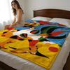 Hochdichte Kurzflor-Decke zum Werfen für Sofa-Nickerchen Klimatisierte Räume Weich Hautfreundlich Modern Surrealismus J-Joan Miro Kunst