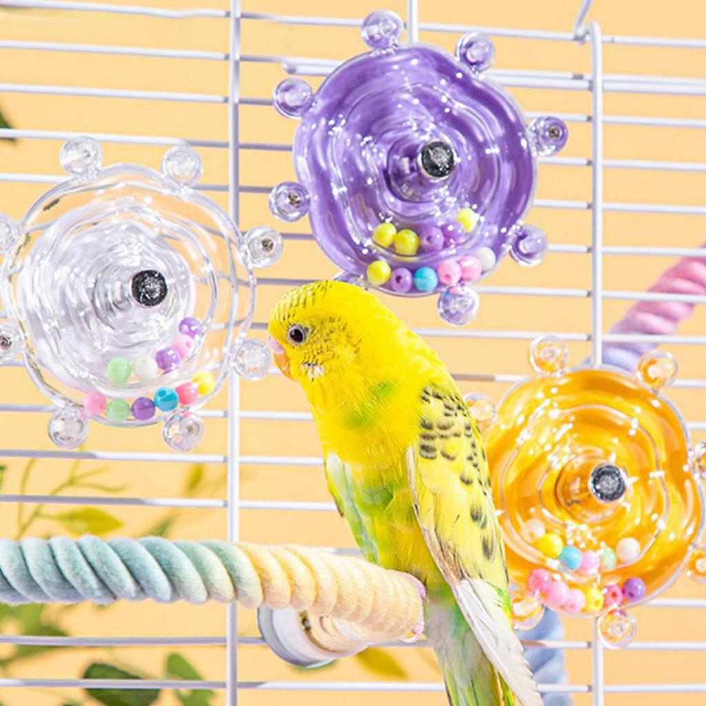 Bird Toys Interactive Parrot Toy Bird Cage Toy for Parrots Rotating Treat Dispenser, for Mental Stimulation Entertainment