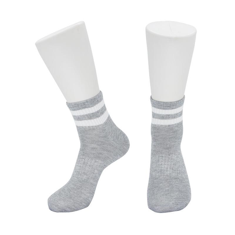 Black And White Socks Men'S And Women'S Thin Breathable Running Medium Tube Polyester Cotton Non-Slip High-Tie Basketball Socks Couple Student Trend S