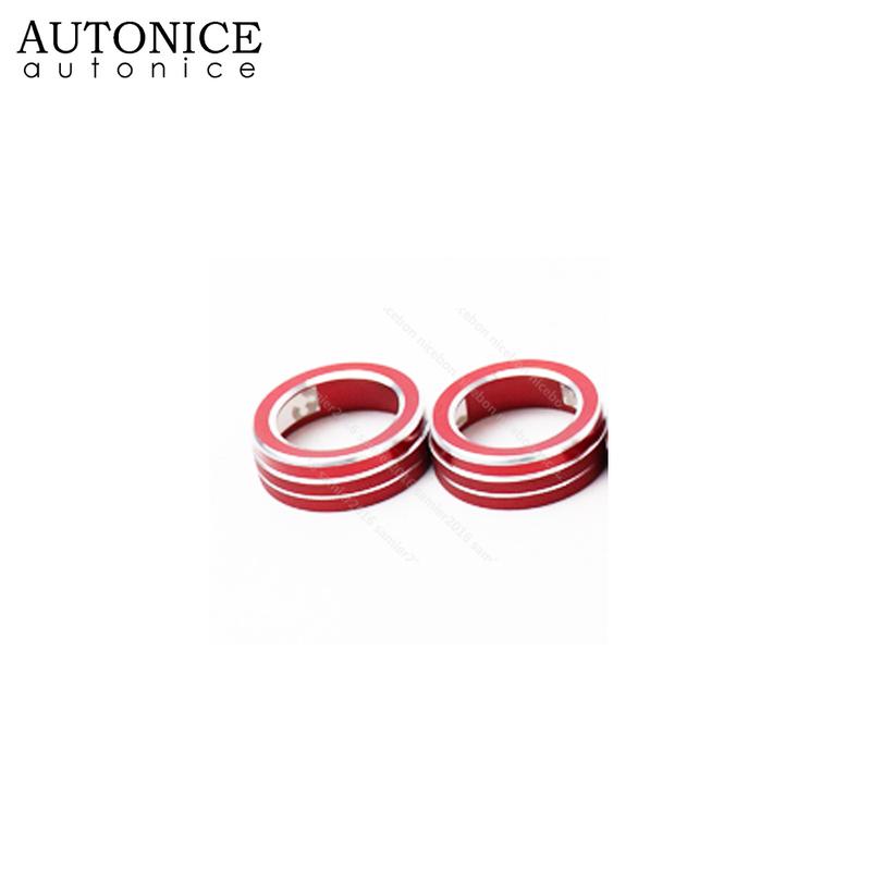 Fit For Ford Focus RED 2pcs Aluminum Alloy Volume Button Controller Cover