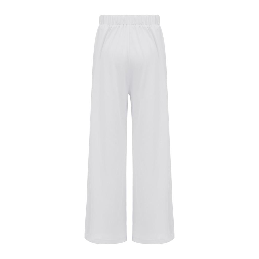 Elastic Waistband Wide-Leg Pants for Boys: Solid Color Dancewear for Liturgical Praise Performance