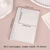 10 Inner Pages, 6-hole A6 Zipper Loose Leaf Notebook, Soft Shell Album, Storage Card Book