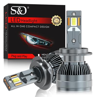 Lot de 2 ampoules LED pour phares de voiture H4 H7 LED Canbus H8 H11 H1 H3 50000LM 100W HB3 9005 HB4 9006 9012 Hir2 CSP LED, feux de brouillard, feux de croisement, 6000K