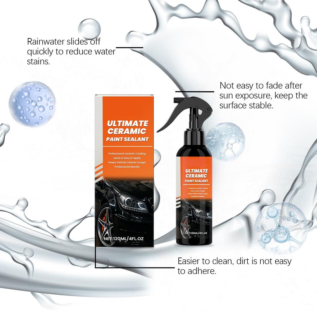 120ml Car Ceramic Coating Spray Car Paint Coating Fast Film Brightening  Anti-scratch Waterproof Coating Crystal Care Agent