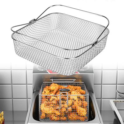 Cesta Quadrada para Air Fryer de Aço Inoxidável Serve Para Air Fryers de 5 8QT 6QT