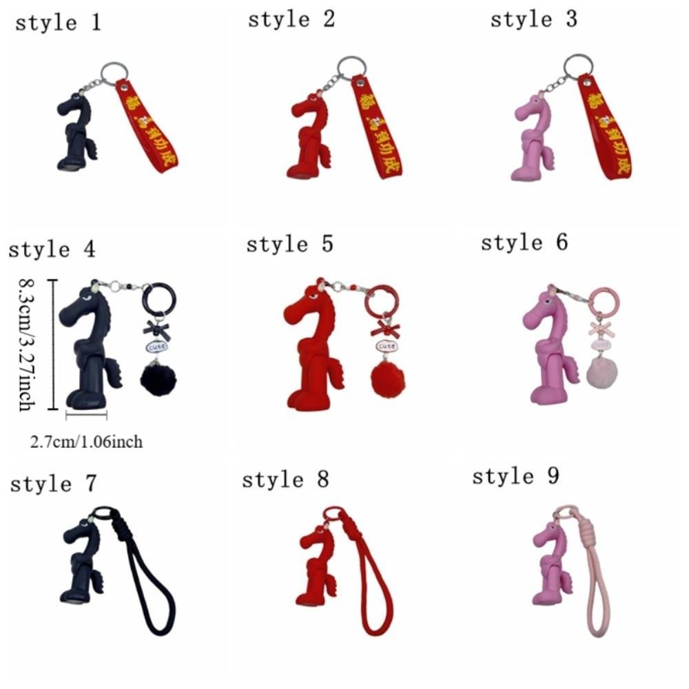 Chinese Style New Year Pendant Cartoon Zodiac Key Ring Car Keychain  New Year Festival