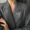Edgy Chain Pin Adornement Unique Badge Pin Stylish Brooches Accessory for Women