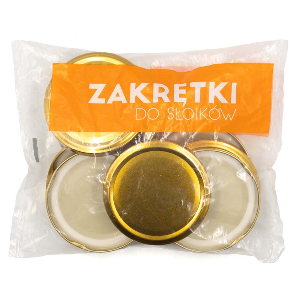 Wieczko Do Słoików Złote 10Szt. 82Mm - 4 Zaczepy