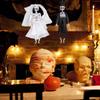 Halloween Decorations Outdoor Hanging Bride Groom Skeleton Poseable Hanging Skull Scary Room Pendant Yard Decors