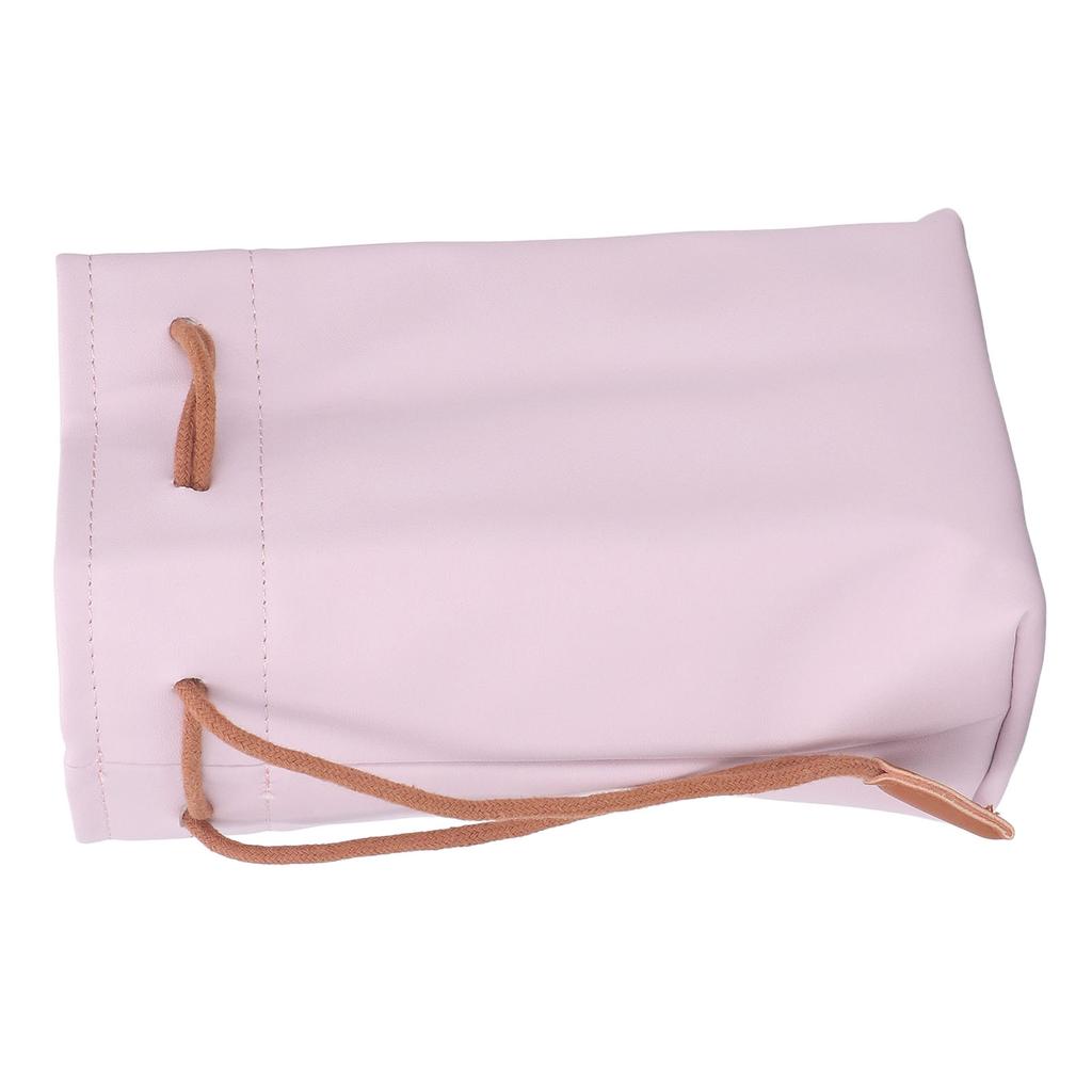 PU Leather Drawstring Pouch Bag Portable Waterproof Universal Instant Camera Film Printer Storage Organizer Pink