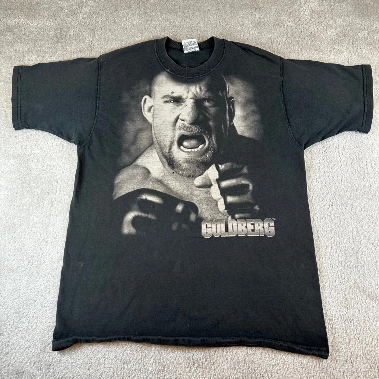 

Vintage 1998 WCW Goldberg Big Face T-shirt Black Wrestling Men s Size Medium S