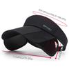 Adjustable Retractable Visor Cap, 100% Polyester, UV Protection, Sporty Style, Woven Golf Beach Sun Hat for Men & Women, Anti-UV Tennis Hat