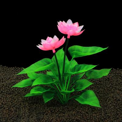 Aquarium Ornament Fadeless Aquatics Accessories Bright Color Simulation Flower Landscape Decor for Home