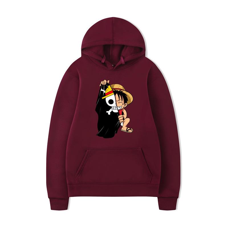 One Piece Luffy Printed Hoodie Men's and Women's Hooded Sweater