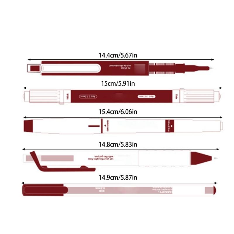 5Pcs Noise Free Retractable Gel Pen Fast Dry Ink Non Smudge Writing Pen Comfortable Handle For Students Professional