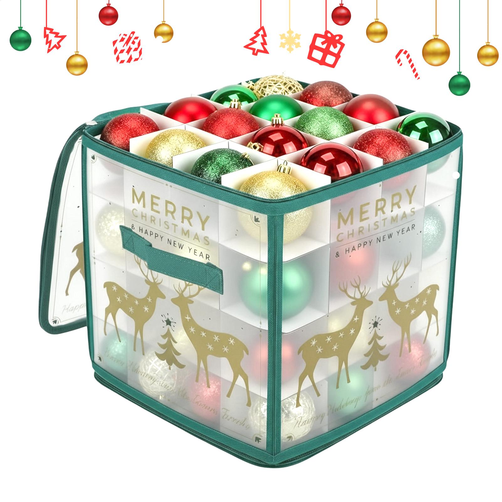 

Christmas Ornament Storage Box 64-Grid Christmas Decorative Ball Organizer Can Accommodate 64 Christmas Balls Saving Space China Mainland