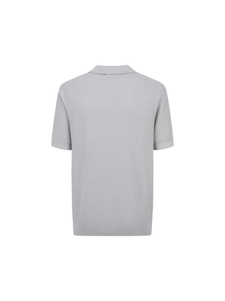 AND Z Men'S) Fine Texture Collared Short Sleeve Knit_Bzf3Et1102Lgr