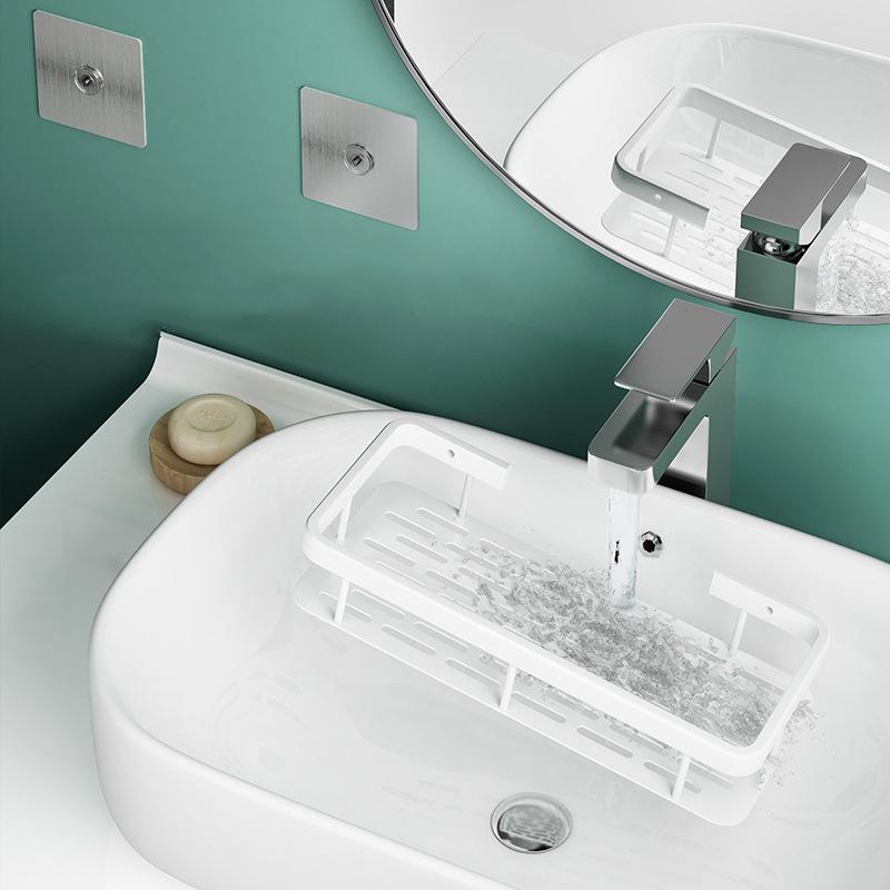 Bathroom Shelf No Drill Wall Mounted Shampoo Bottle Shower Corner Rack Toilet Storage Rack Aluminum Bathroom Kitchen Accessories