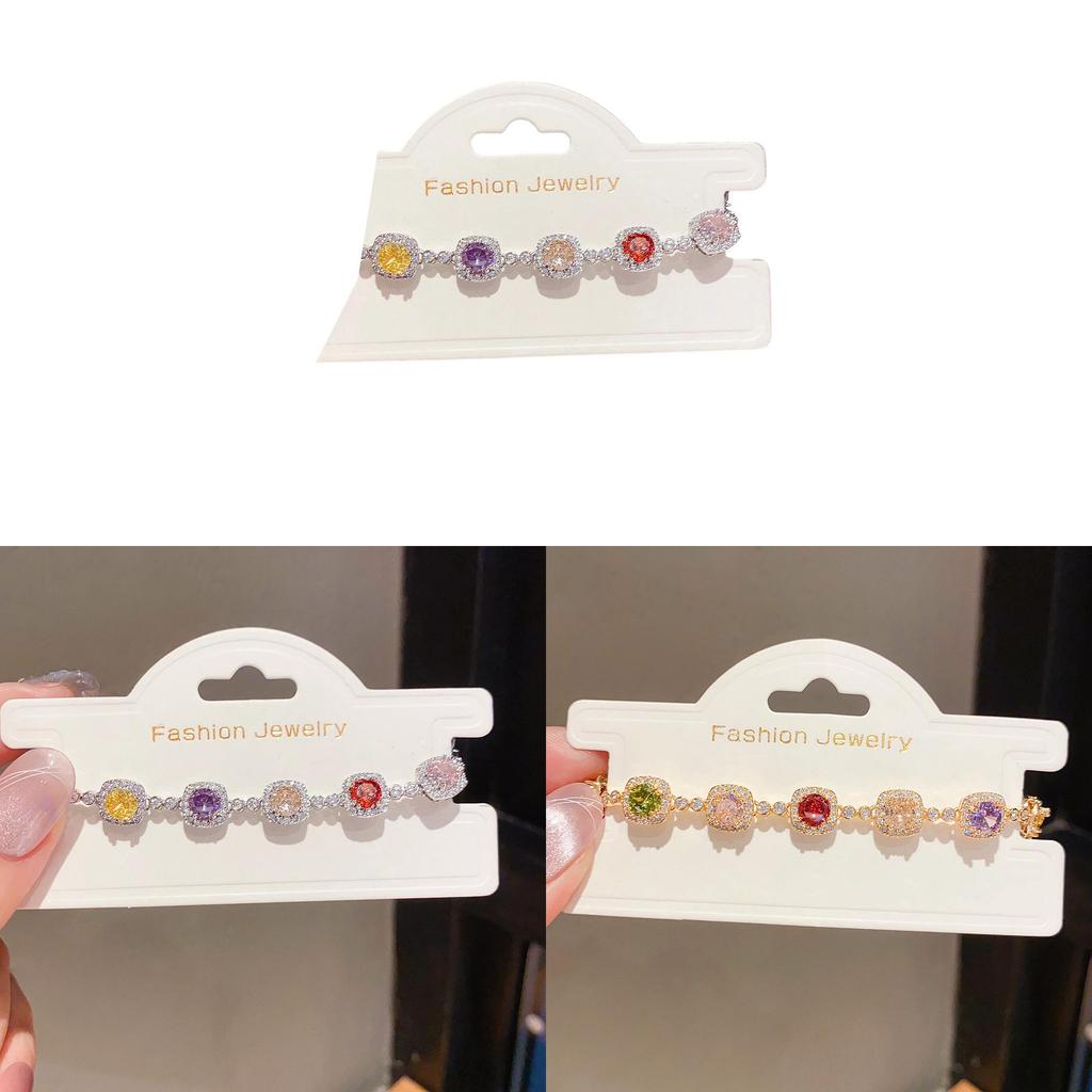 Vintage Geometric Cubic Zirconia Gold Plated Bracelet For Women Gift Ideas
