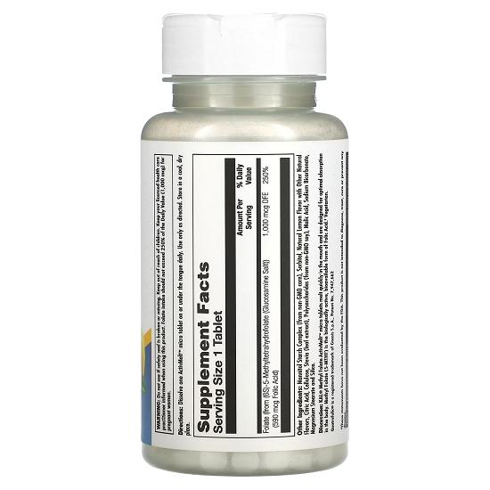 Methyl Folate, Lemon, 1,000 Mcg Dfe, 60 Micro Tablets