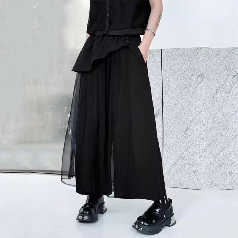 XITAO Mesh Casual Wide Legs Pant ZMY1342