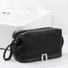Korean Nylon PU Cosmetics Organizer Handbag Waterproof Portable Mens Toiletry Bag Black Beauty Wash Pouch Women Man