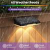 Waterproof Solar Deck Lights LED Light Warm White Solar Fence Lamp Durable RGB Color Solar Wall Lights Patio